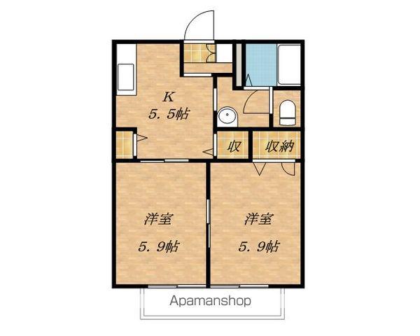 フレグランス エスポワール(2K/1階)の間取り写真