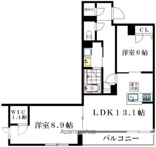 イリス吉祥寺(2LDK/1階)の間取り写真