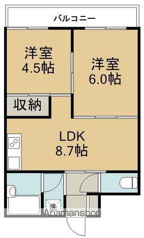 シティ連坊Ⅲ(2LDK/7階)の間取り写真