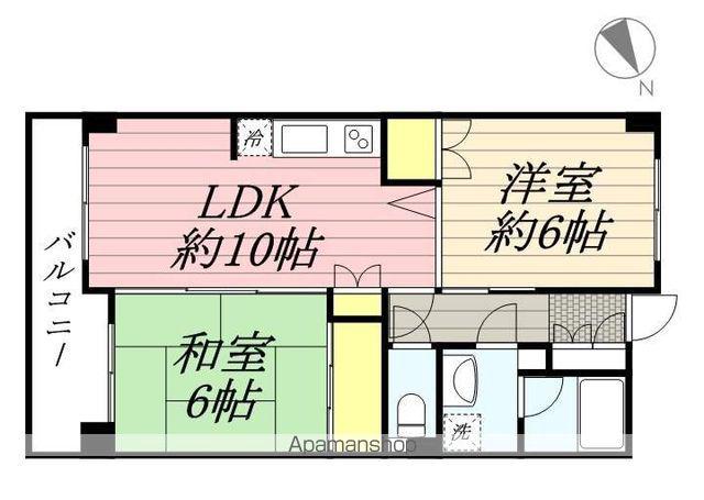 マクシーズ空港南(2LDK/4階)の間取り写真