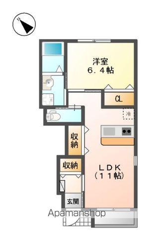 ランシール(1LDK/1階)の間取り写真
