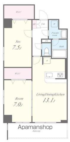 サクラテラス(1SLDK/2階)の間取り写真