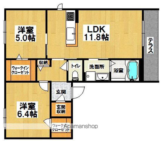 ハイツストラッセⅡ(2LDK/2階)の間取り写真