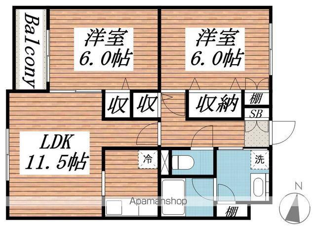 デベックス217(2LDK/2階)の間取り写真