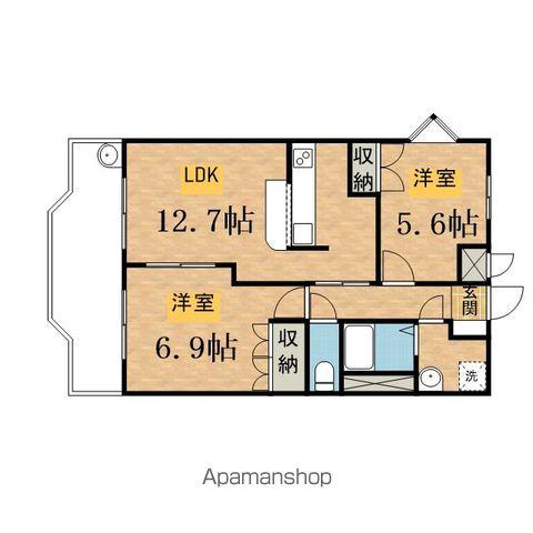 フェリス聖蹟3(2LDK/2階)の間取り写真
