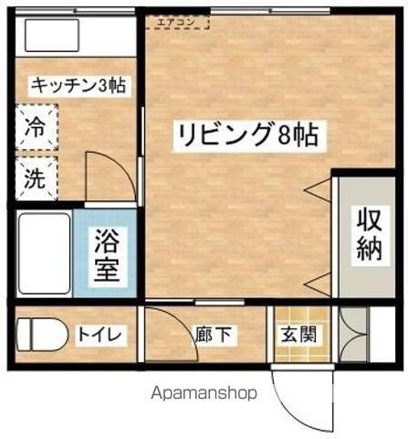 コーポ佐藤(1K/2階)の間取り写真
