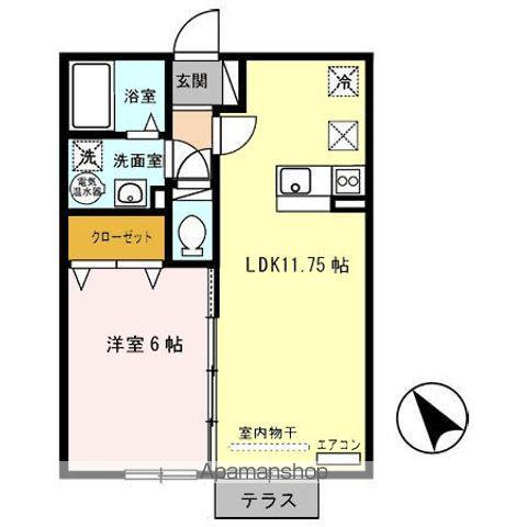 ルーエプラッツ(1LDK/1階)の間取り写真