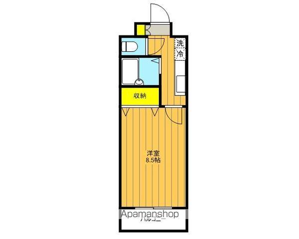 LILY-BEさくら(1K/4階)の間取り写真