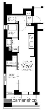 ピアース銀座レジデンス(1LDK/4階)の間取り写真