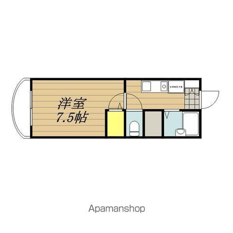 グリーンヒル飯田C(1K/2階)の間取り写真