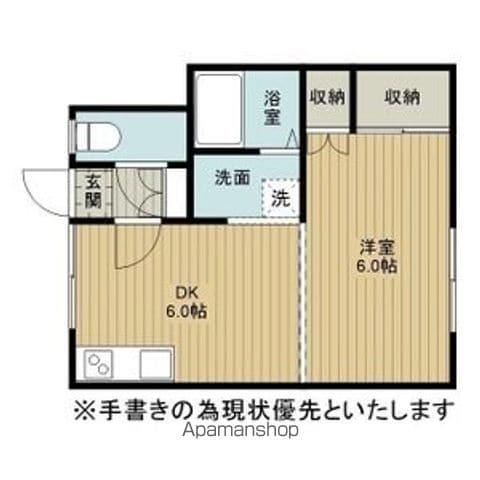 平成ⅢA棟(1DK/2階)の間取り写真