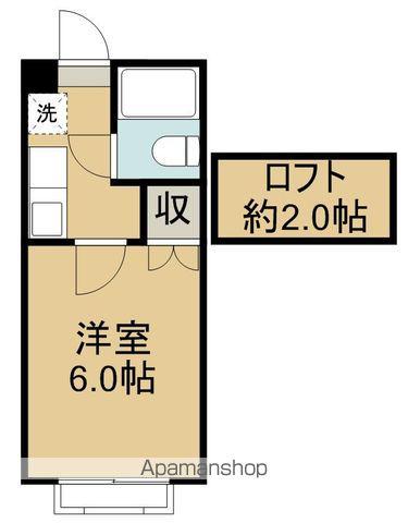 リトルガーデン(1K/2階)の間取り写真