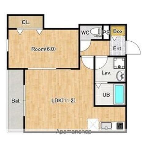 ジーメゾン春日部増富(1LDK/1階)の間取り写真