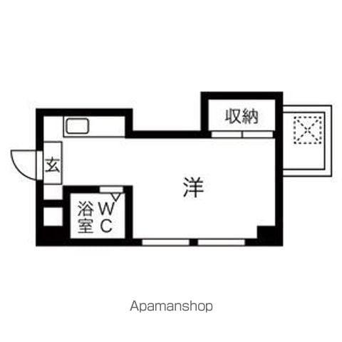 天野ビル(ワンルーム/2階)の間取り写真