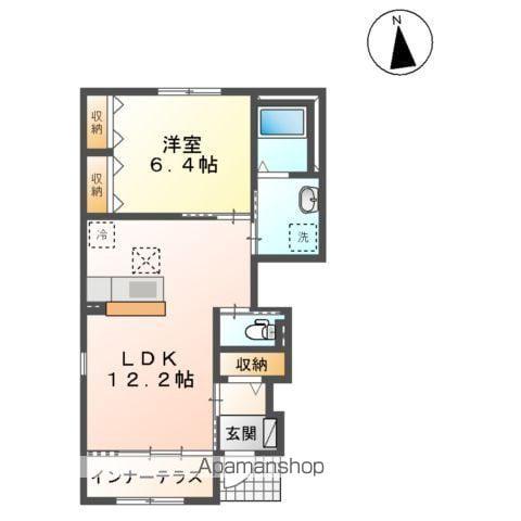クレシアⅠ(1LDK/1階)の間取り写真