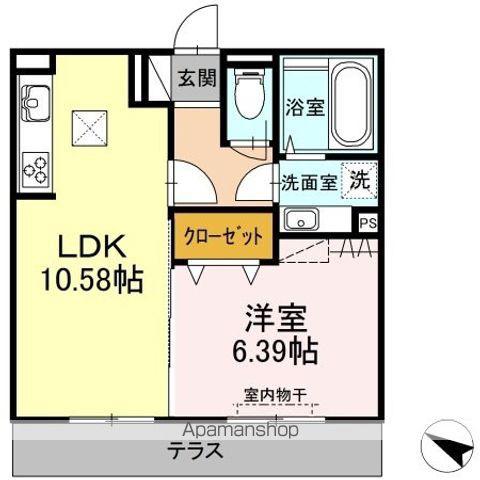 FULL BLISS INTO BLISS INTO BLIS(1LDK/1階)の間取り写真