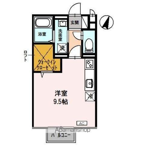 グレース近江(ワンルーム/2階)の間取り写真