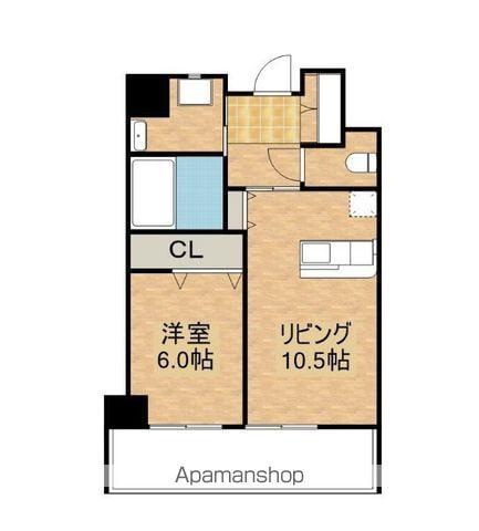 フェルト716(1LDK/9階)の間取り写真
