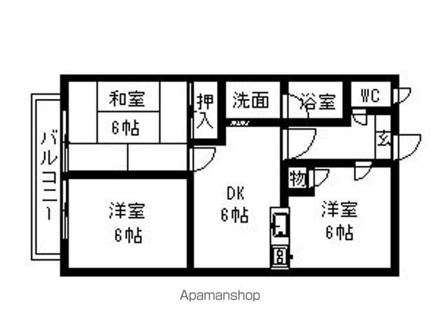 グリーンハイツ瑞穂(3DK/2階)の間取り写真