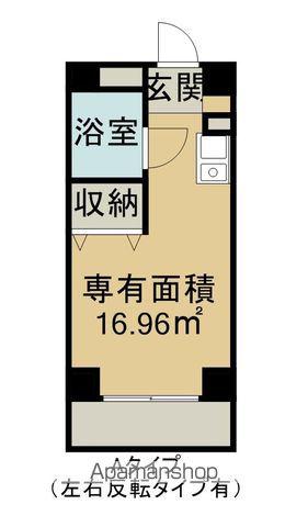 ウッドネスト宇多津(1K/6階)の間取り写真