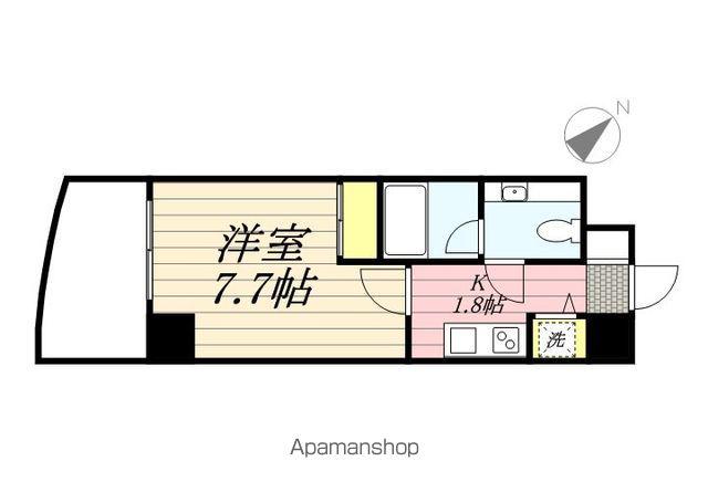 アーカスハウス(1K/2階)の間取り写真