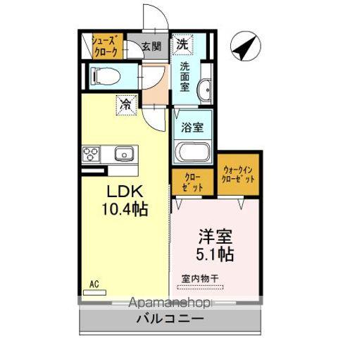 CASA RAFFINE 青地(1LDK/2階)の間取り写真