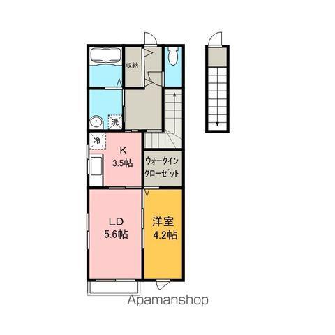 SUPERIOR PISO(1LDK/2階)の間取り写真