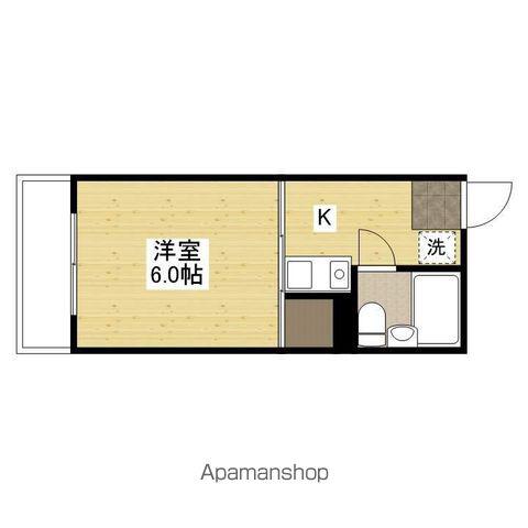 アーバン松永A(1K/1階)の間取り写真