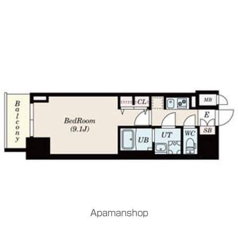 S-RESIDENCE東別院(1K/2階)の間取り写真