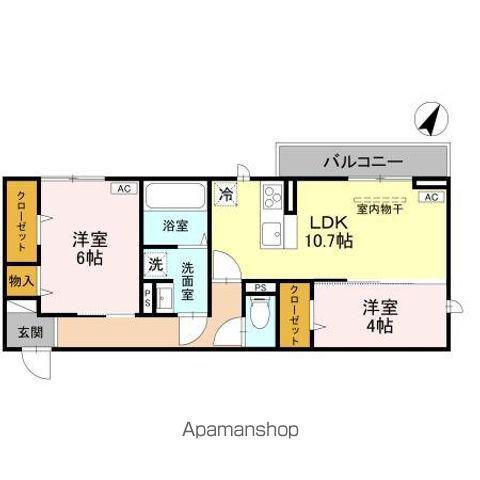 CLASSEUM 幸西 II(2LDK/3階)の間取り写真