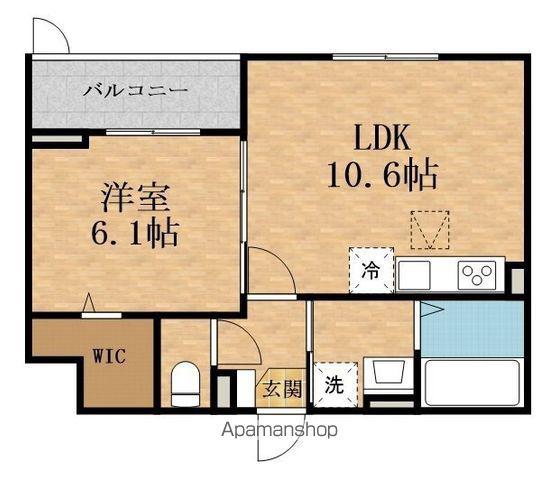 MARE(1LDK/2階)の間取り写真