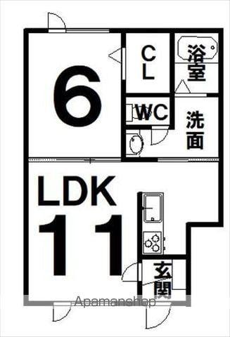 LIFE・Ⅴ(1LDK/2階)の間取り写真