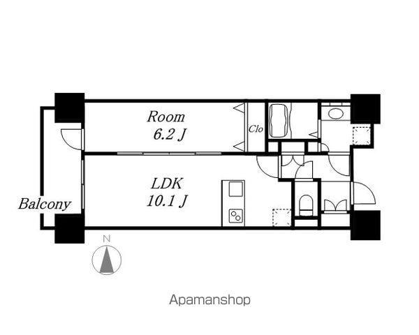 プレサンス丸の内リラティ(1LDK/8階)の間取り写真