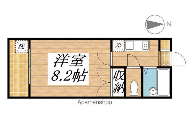フラットウエストⅡ(1K/1階)の間取り写真