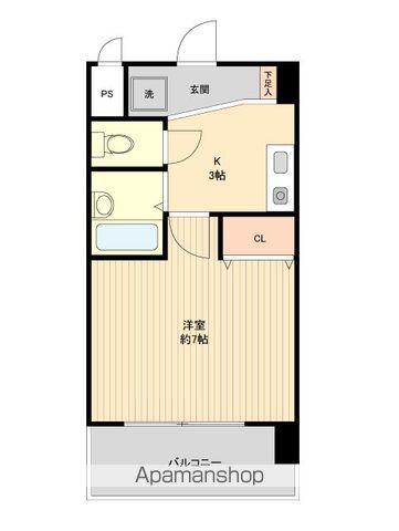 パークフラッツ金山(1K/14階)の間取り写真