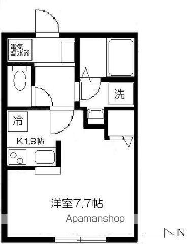 S・シャトル(ワンルーム/1階)の間取り写真