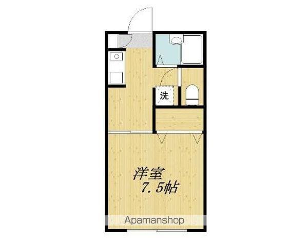 サンルーチェⅠ(1K/2階)の間取り写真