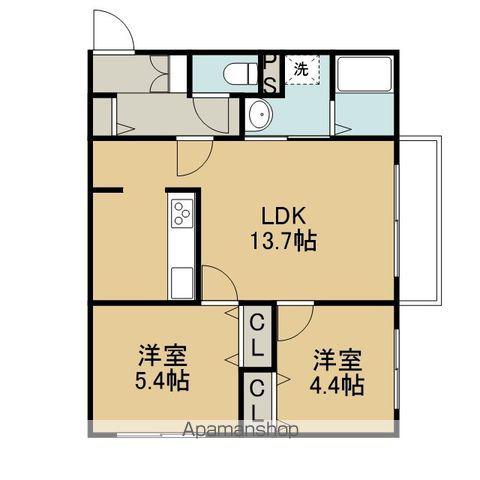 CONTRAIL(2LDK/1階)の間取り写真
