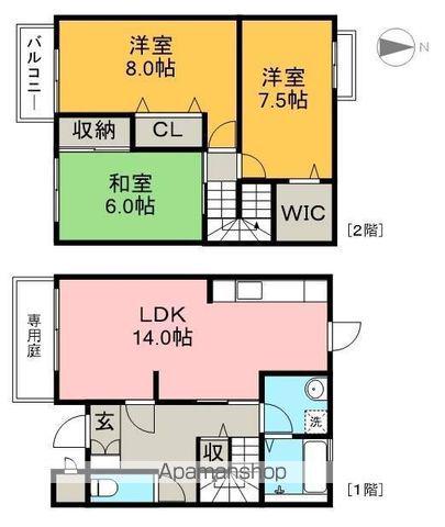 セゾン・メルヴェーユ秋棟　Ａ(3LDK)の間取り写真