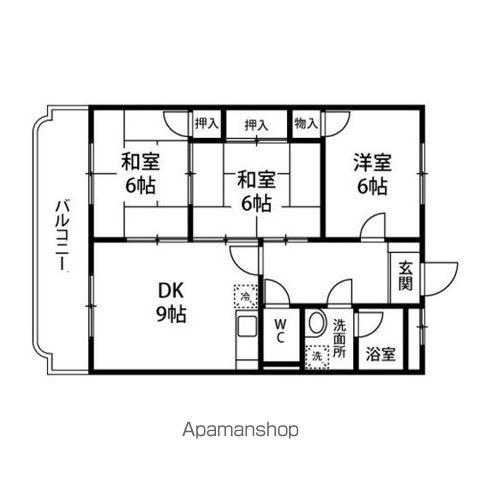 HOUSE2000(3DK/1階)の間取り写真