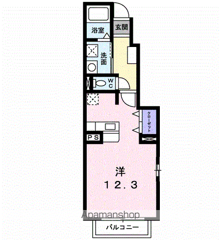 オルレアン(ワンルーム/1階)の間取り写真
