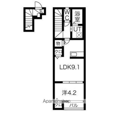 N.CREST(1LDK/2階)の間取り写真