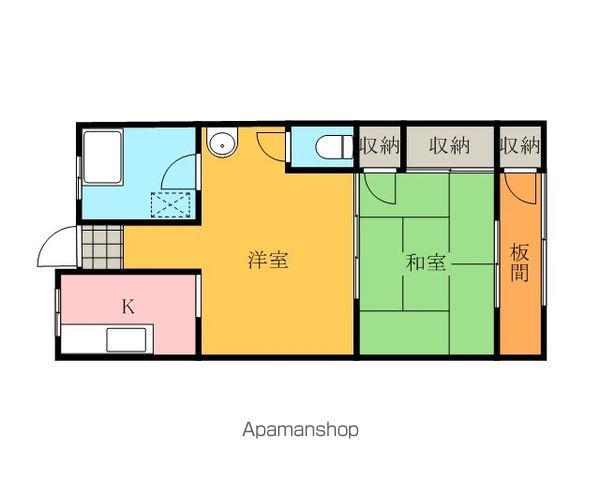 オリーブ羽倉崎(2K/3階)の間取り写真