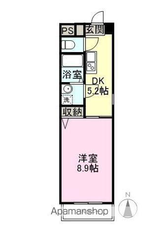 可児ハイツ(1DK/1階)の間取り写真