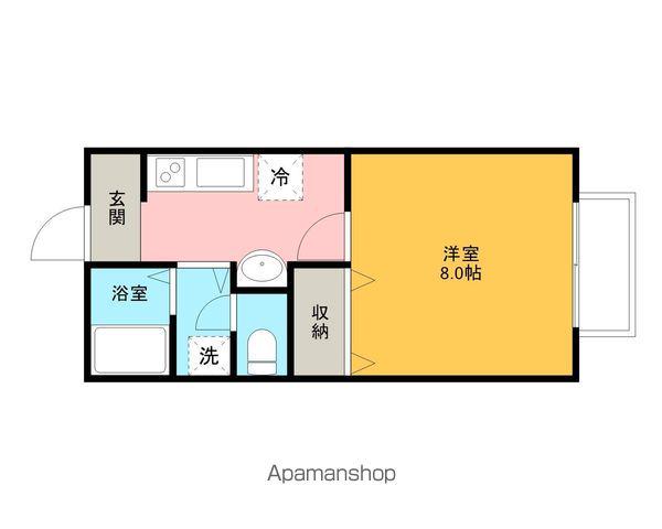 ハイム千歳(1K/2階)の間取り写真