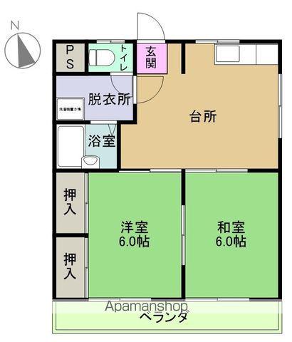 コーポSHIBATA(2DK/1階)の間取り写真