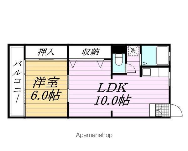 マンション高橋(1DK/4階)の間取り写真