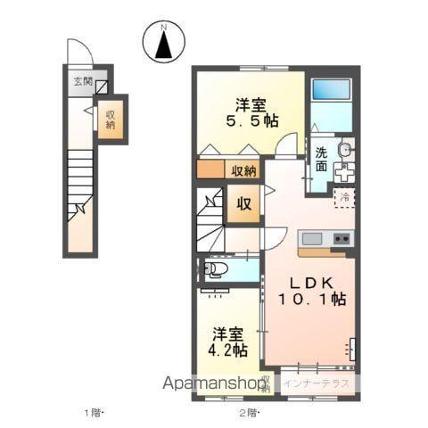 IMPERIAL MAISON(2LDK/2階)の間取り写真