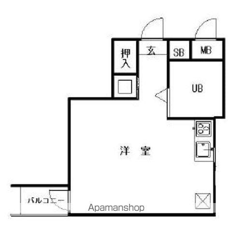 パティオ杉並(ワンルーム/2階)の間取り写真
