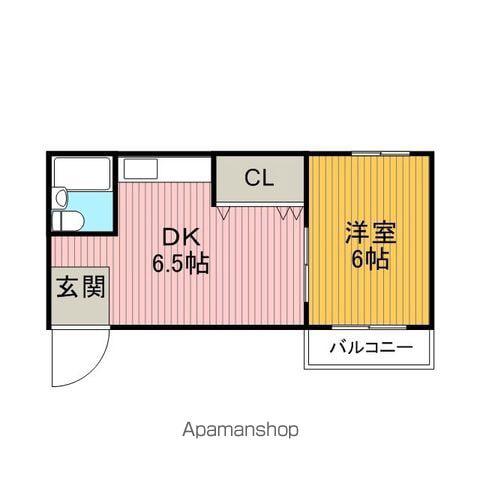 ベストレジデンス蛍池(1DK/3階)の間取り写真